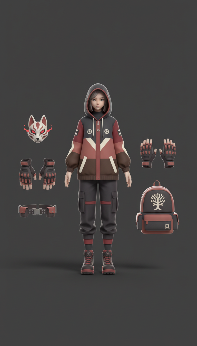 Urban folklore VTuber avatar bundle
